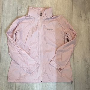 Columbia light pink rain jacket, NWOT XL